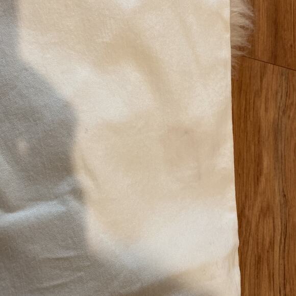 St. John Couture Women’s White Bootcut Jeans w/ Brown Lace Fringe Back Pockets - Picture 9 of 15